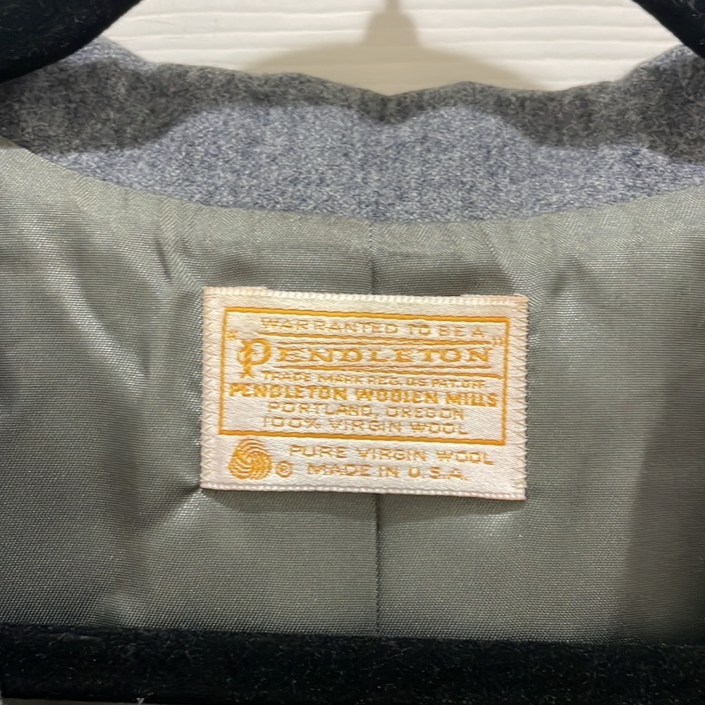 Vintage Pendleton Gray Wool Single Button Lined B… - image 4